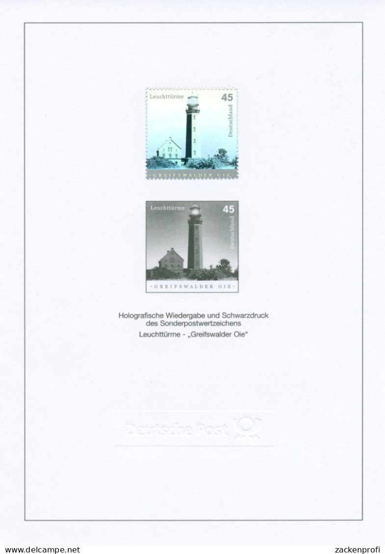 Bund 2004 Leuchtturm Greifswald Schwarzdruck Hologramm SD 27 A. Jahrbuch (G7905) - Briefe U. Dokumente