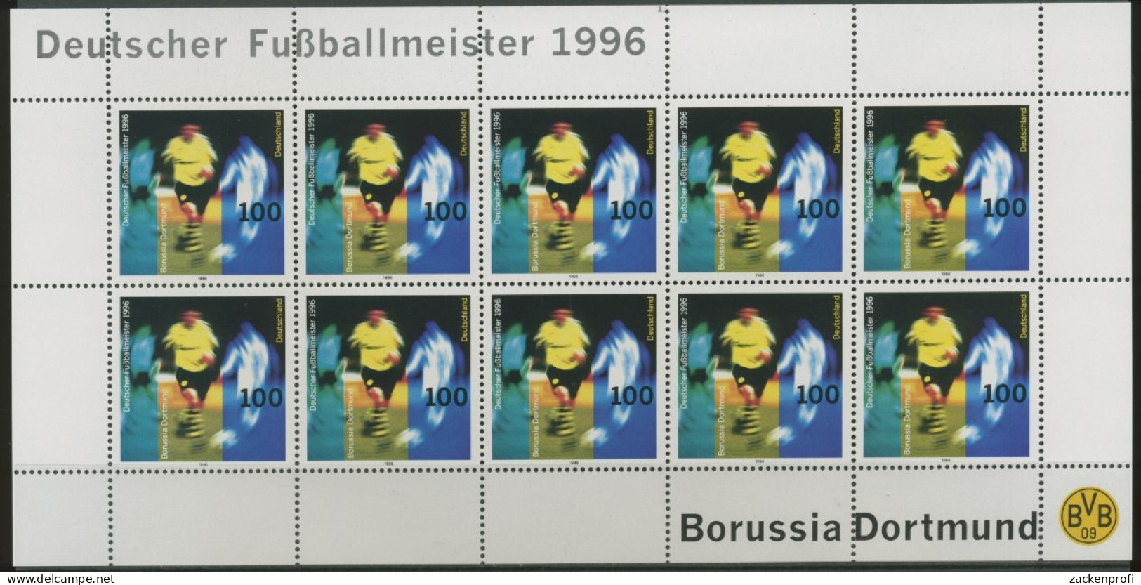 Bund 1996 Deutscher Fußballmeister: Borussia Dortmund 1879 K Postfrisch (C15172) - Altri & Non Classificati