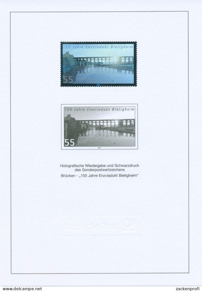 Bund 2003 Brücken: Enzviadikt Schwarzdruck Hologramm SD 26 Aus Jahrbuch (G7904) - Briefe U. Dokumente