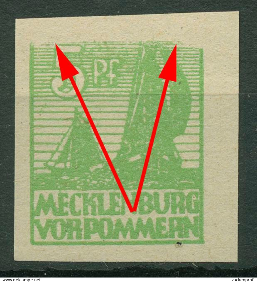 SBZ Mecklenburg-Vorpommern 1946 Abschiedsserie Plattenfehler 32 Ya IV Postfrisch - Sonstige & Ohne Zuordnung