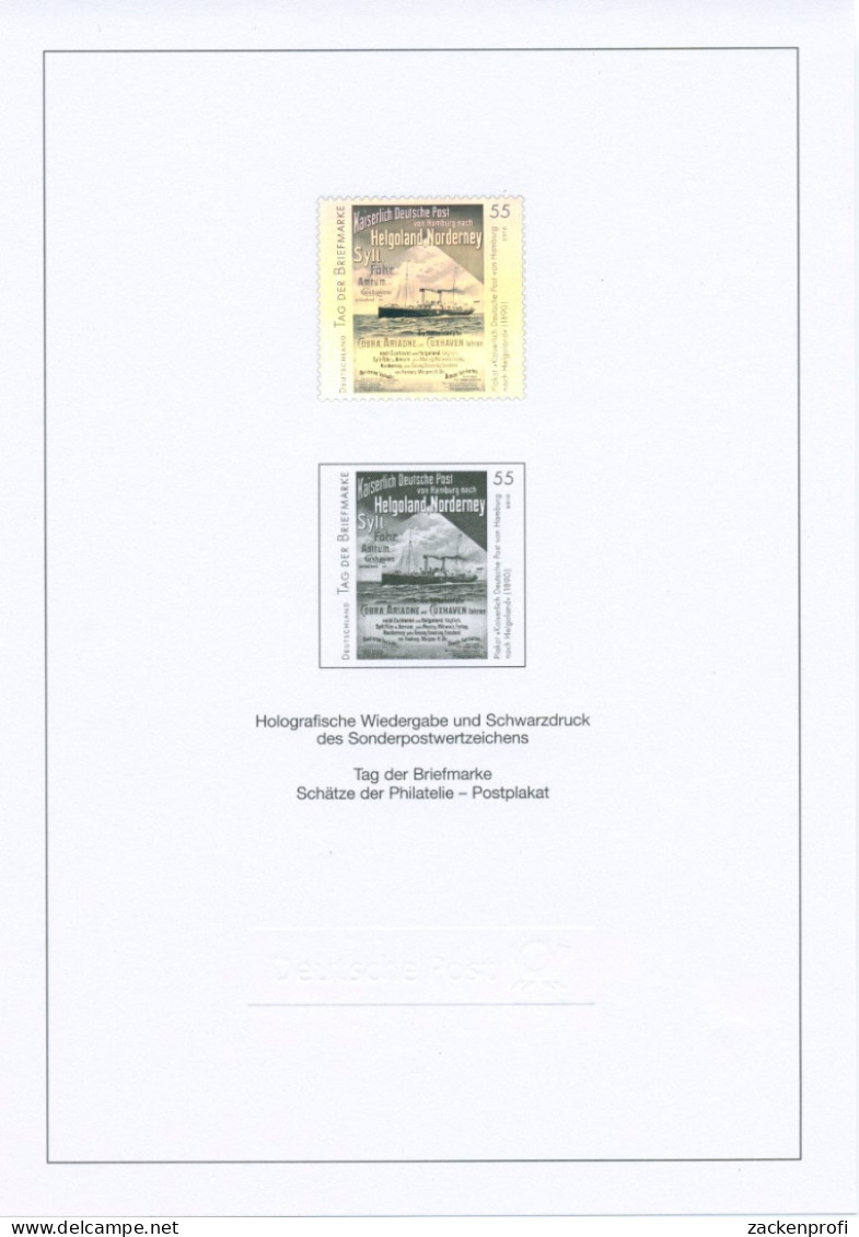 Bund 2010 Tag Der Briefmarke Schwarzdruck Hologramm SD 33 Aus Jahrbuch (G7911) - Storia Postale