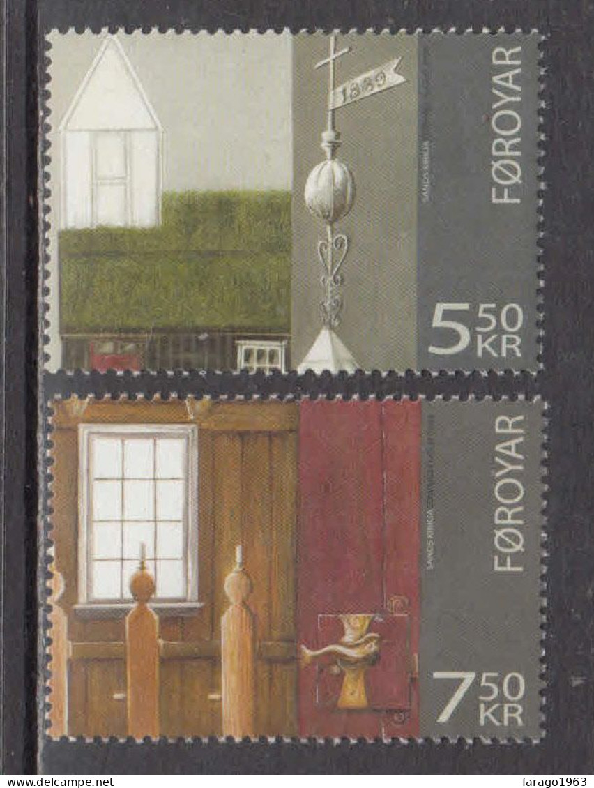 2006 Faroe Sandur Church Complete Set Of 2 MNH  @ BELOW FACE VALUE - Faroe Islands