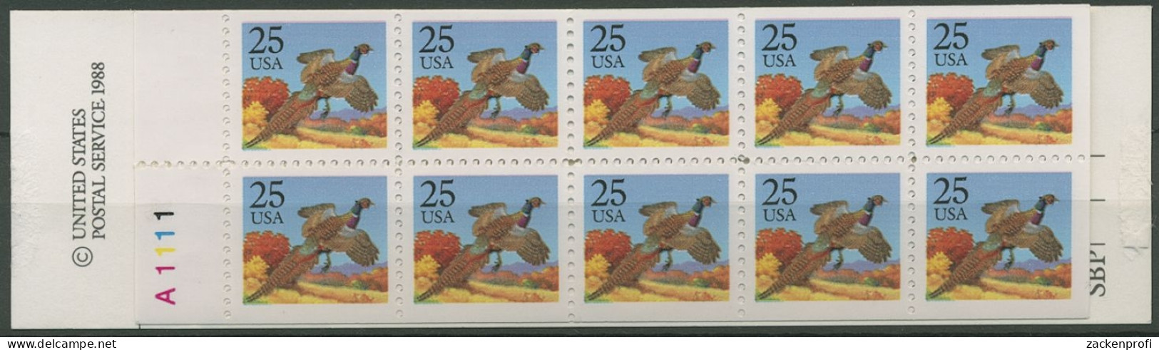 USA 1988 Jagdfasan 1975 Markenheftchen MH 0-120 Postfrisch (D13158) - 1981-...