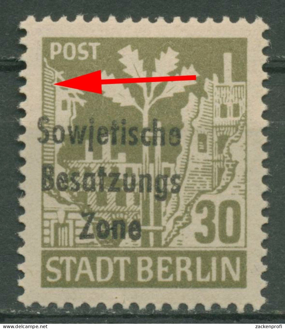 SBZ Allgemeine Ausgabe 1948 Freim. Plattenfehler 206 Aa Waz F 97 Postfrisch - Sonstige & Ohne Zuordnung