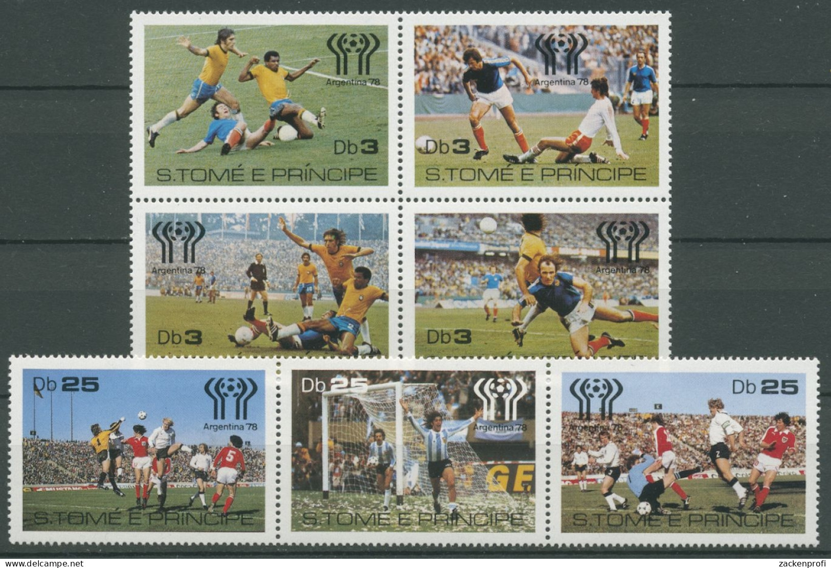 Sao Tomé Und Príncipe 1978 Fußball-WM Argentinien 541/47 A ZD Postfrisch (C27054) - Sao Tome And Principe