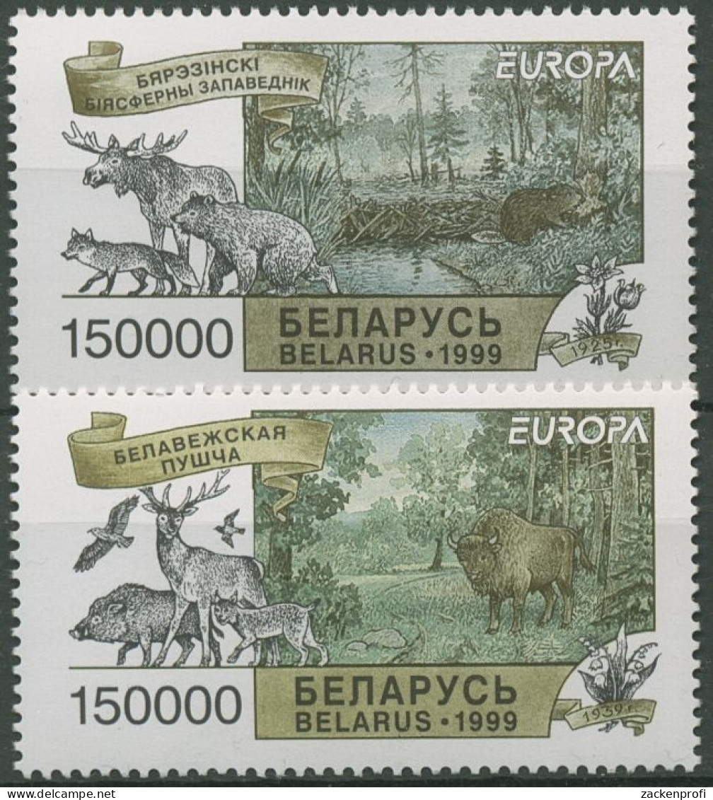 Weißrussland 1999 Europa CEPT Natur- Und Nationalparks 316/17 Postfrisch - Bielorussia