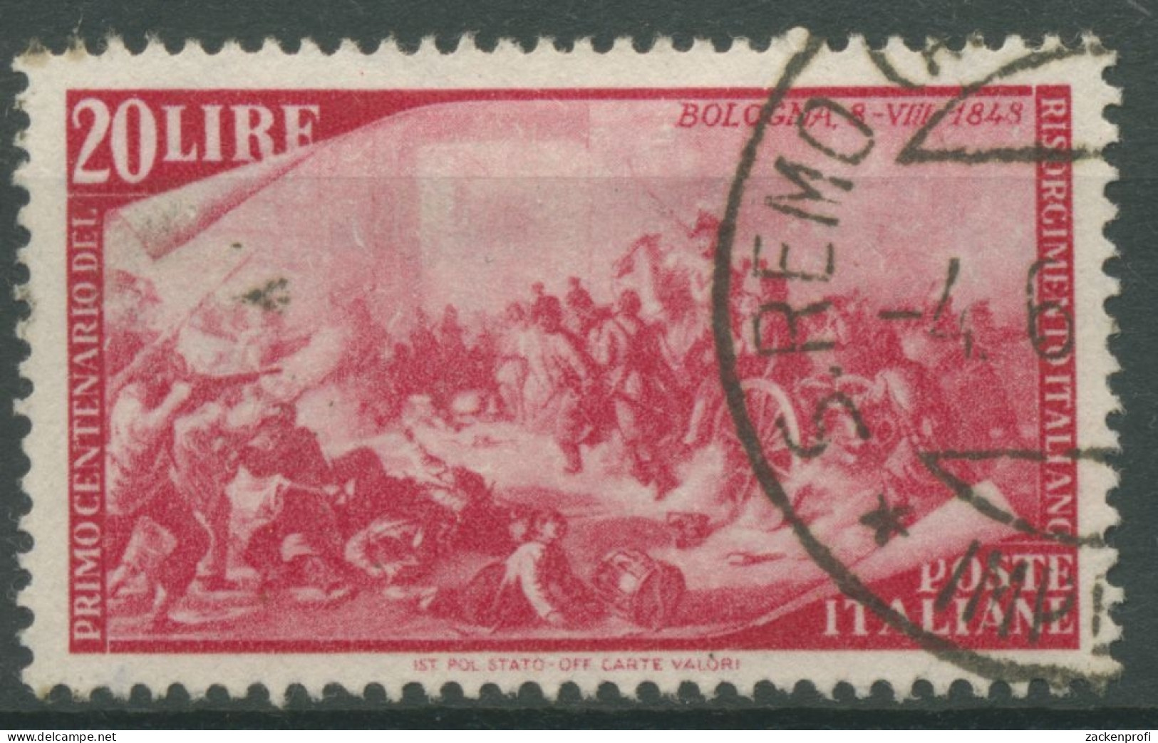 Italien 1948 100 Jahre Erhebung Von 1848 Rückzug D. Österreicher 756 Gestempelt - 1946-60: Used