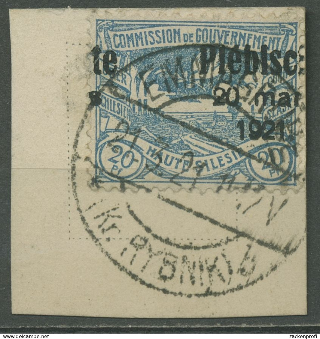 Oberschlesien 1921 Volksabstimmung 32 Verschob. Aufdruck 32 Briefstück Geprüft - Autres & Non Classés