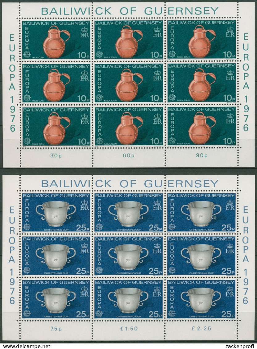 Guernsey 1976 Europa CEPT Kunsthandwerk Kleinbogen 133/34 K Postfrisch (C90754) - Guernsey