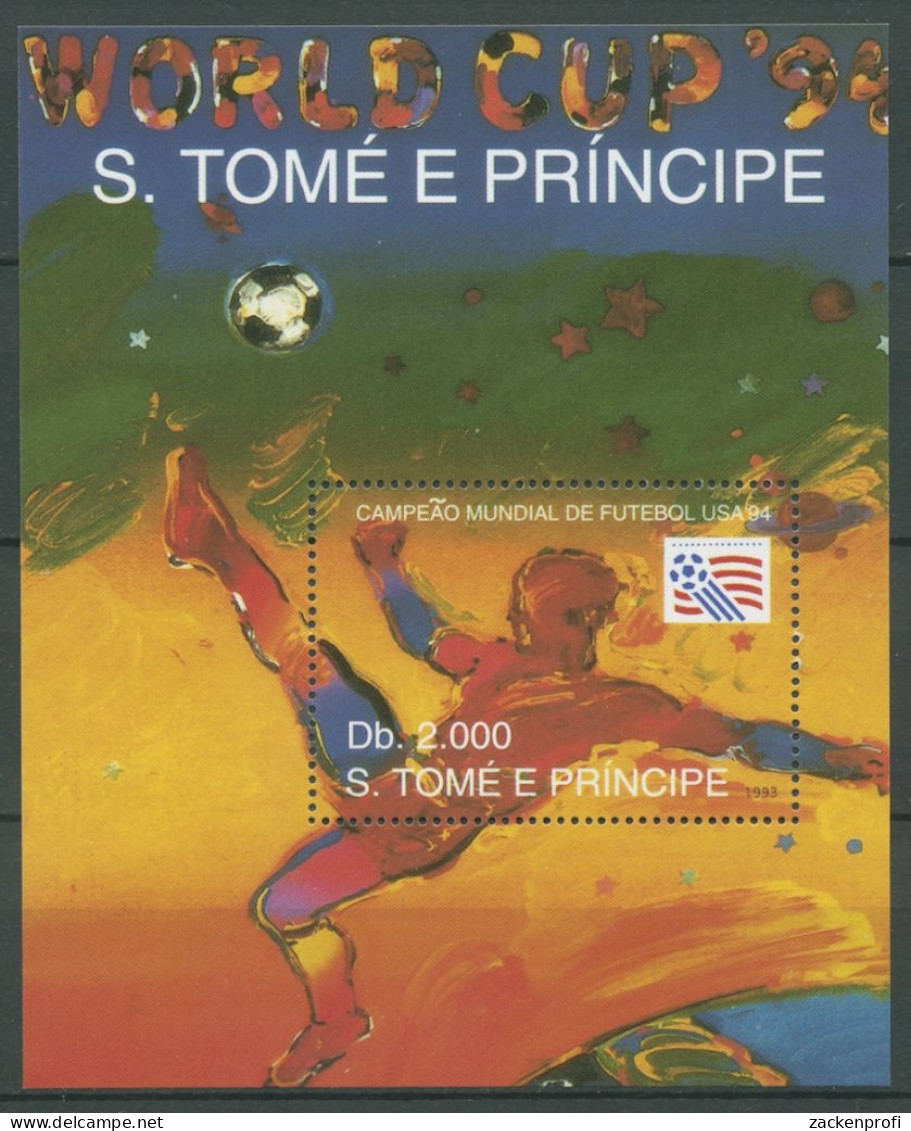 Sao Tomé Und Príncipe 1993 Fußball-WM In Den USA Block 303 Postfrisch (C27042) - São Tomé Und Príncipe