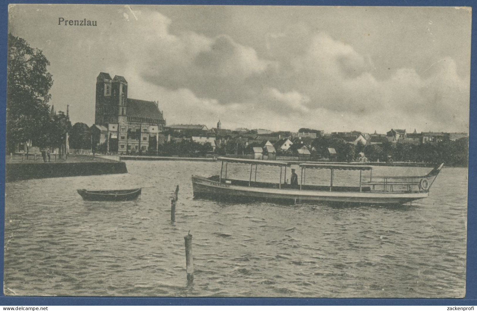 Prenzlau Uckersee Mit Marienkirche, Gelaufen 1926 (AK2501) - Prenzlau