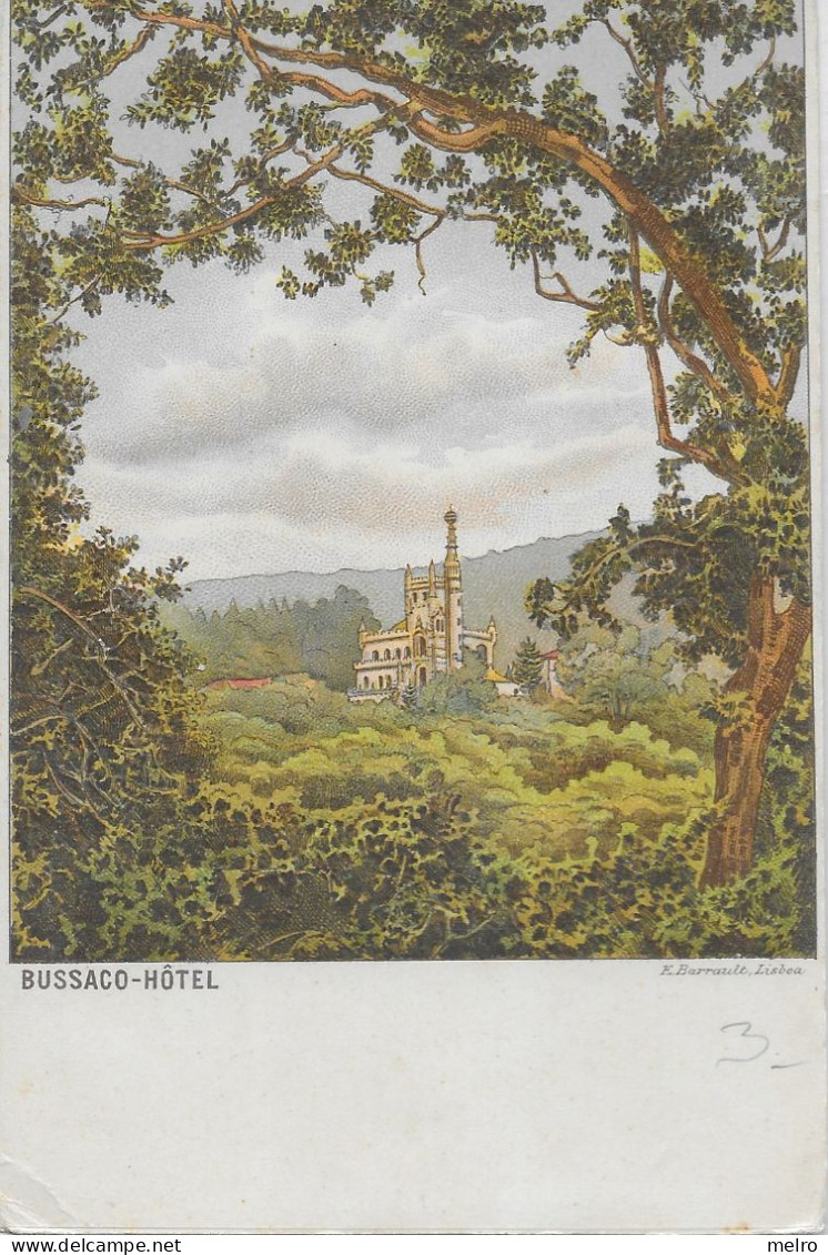 Postal Colorido Hotel Do Bussaco. Edição Litho E.Barrault (MEALHADA / AVEIRO) PORTUGAL 1900s - Aveiro