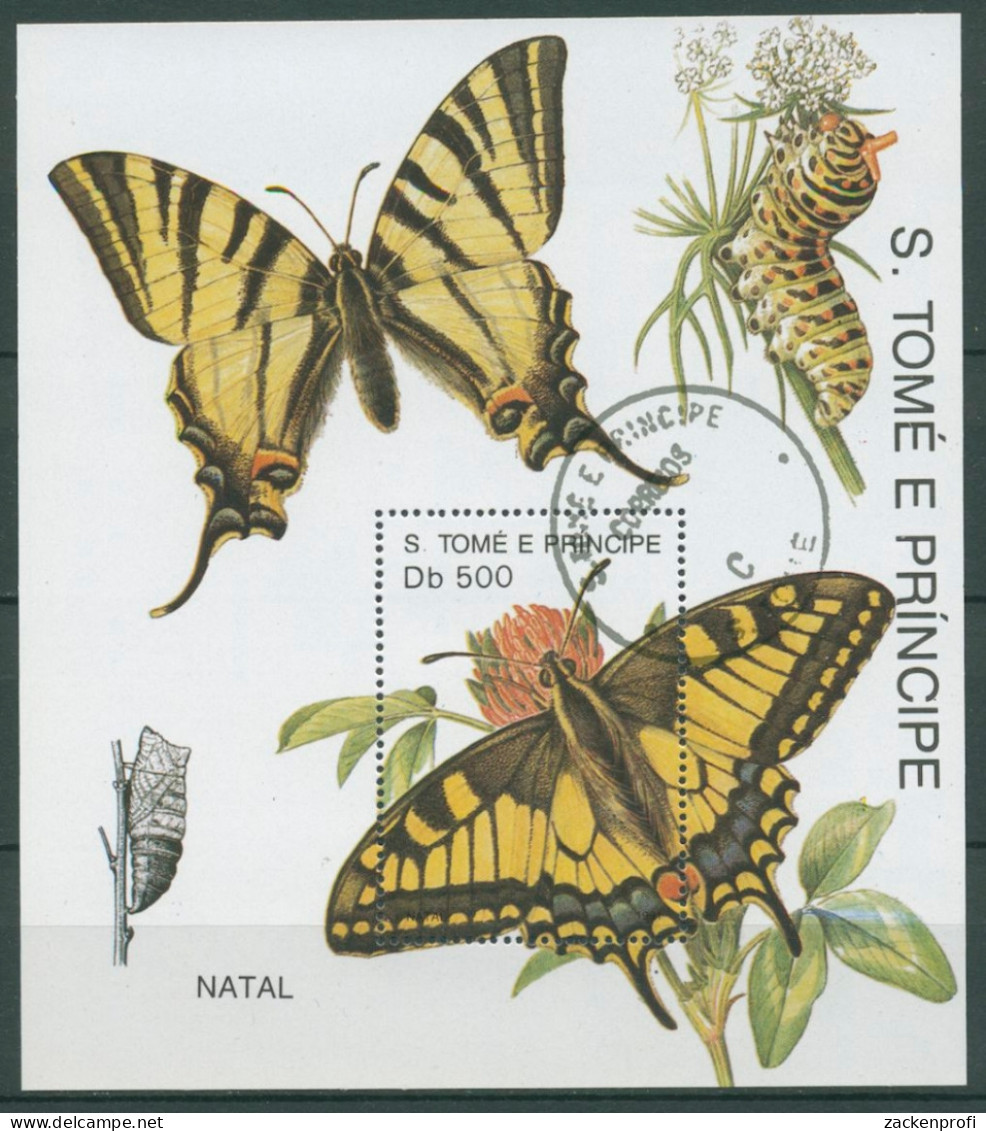 Sao Tomé Und Príncipe 1991 Schmetterling Block 266 Gestempelt (C27069) - Sao Tome And Principe