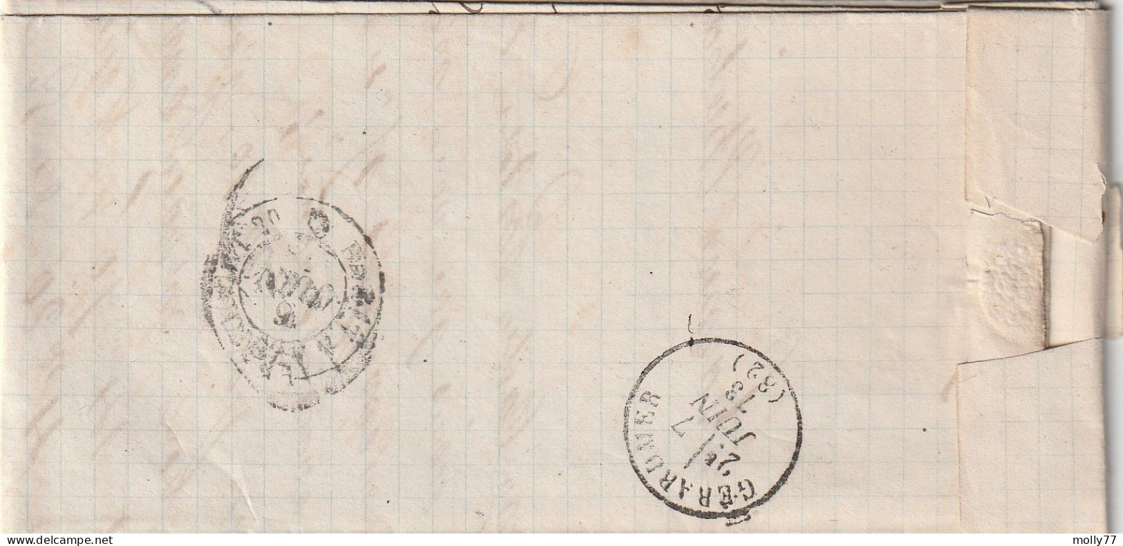 Lettre De Chalons Sur Marne à Gérardmer LAC - 1849-1876: Periodo Classico