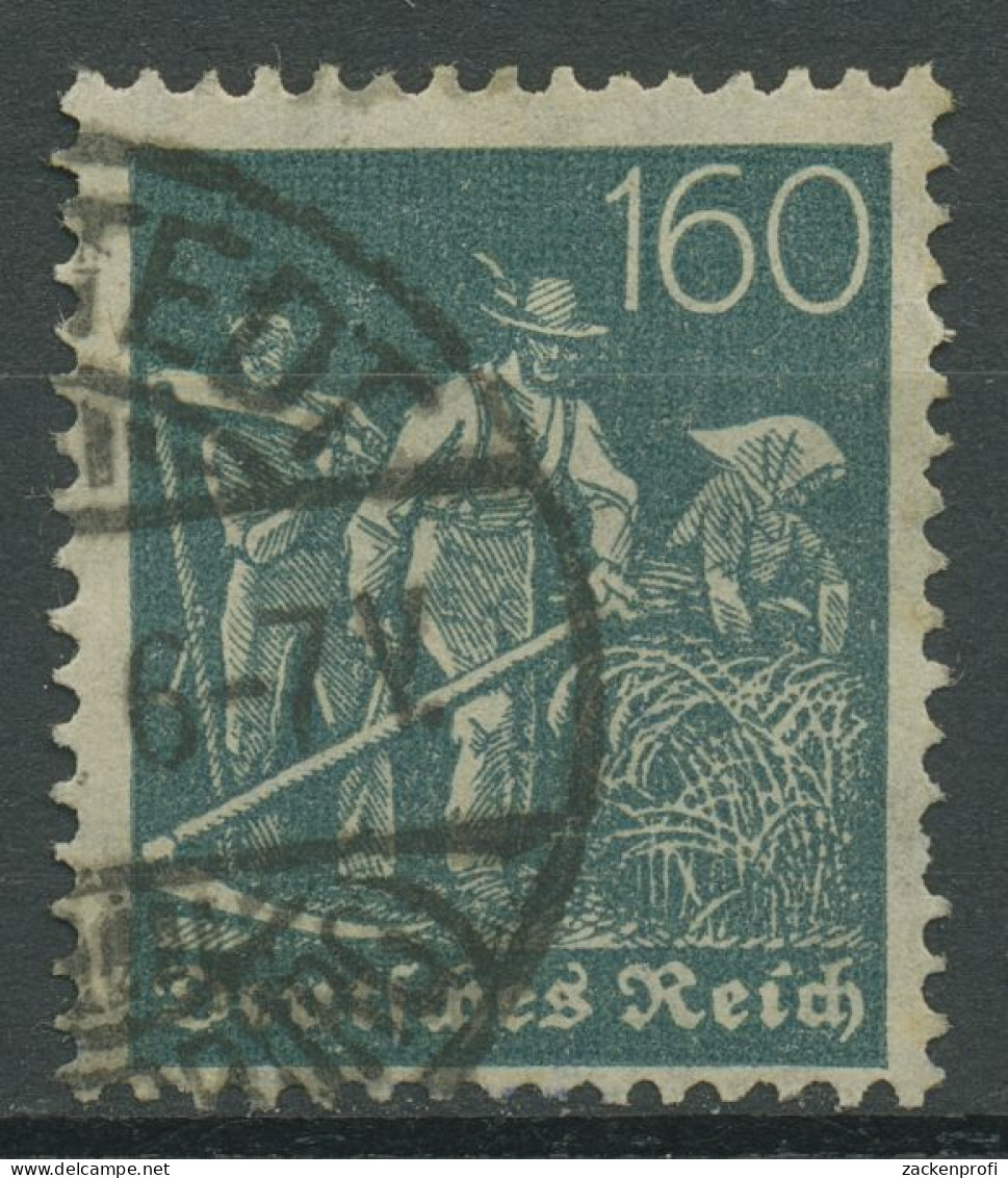 Deutsches Reich 1921 Arbeiter Posthorn Pflüger 170 Gestempelt Geprüft - Oblitérés