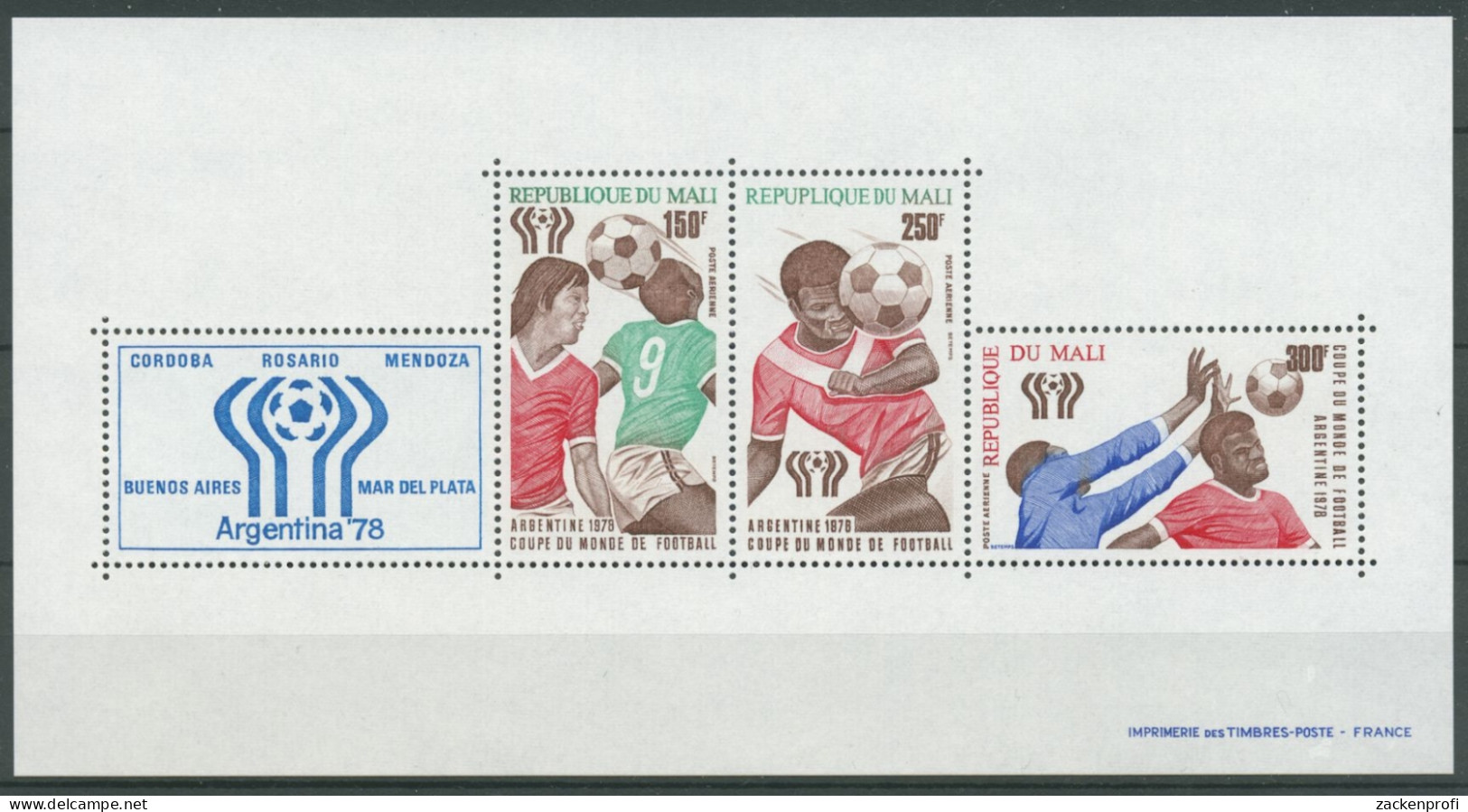 Mali 1978 Fußball-WM Argentinien Spieler Block 10 I Postfrisch (C27075) - Mali (1959-...)