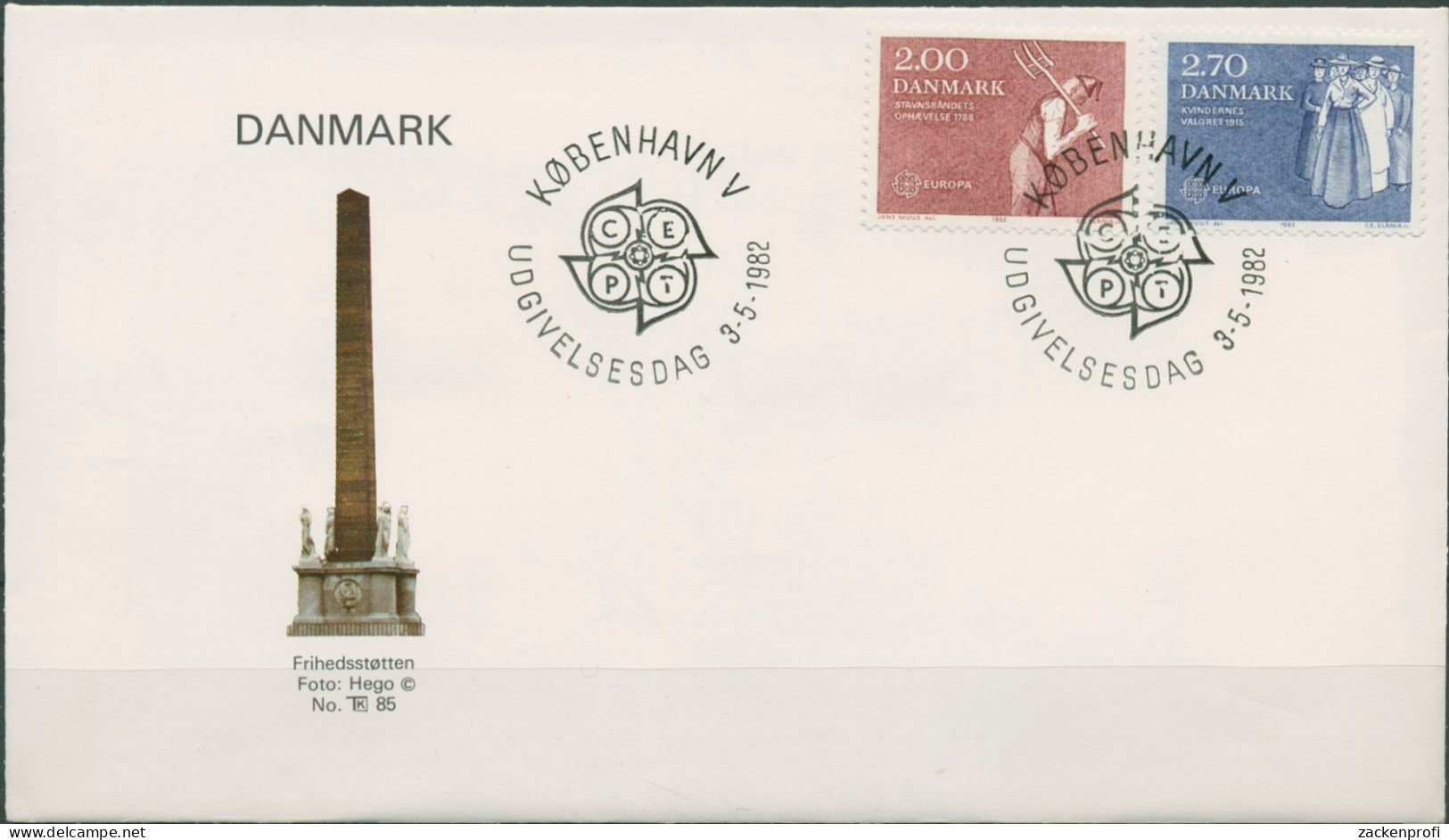 Dänemark 1982 Europa CEPT Ereignisse Ersttagsbrief 749/50 FDC (X96629) - FDC