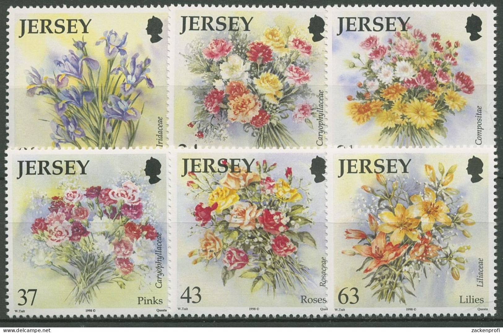 Jersey 1998 Pflanzen Blumen Herbstblumen 859/64 Postfrisch - Jersey