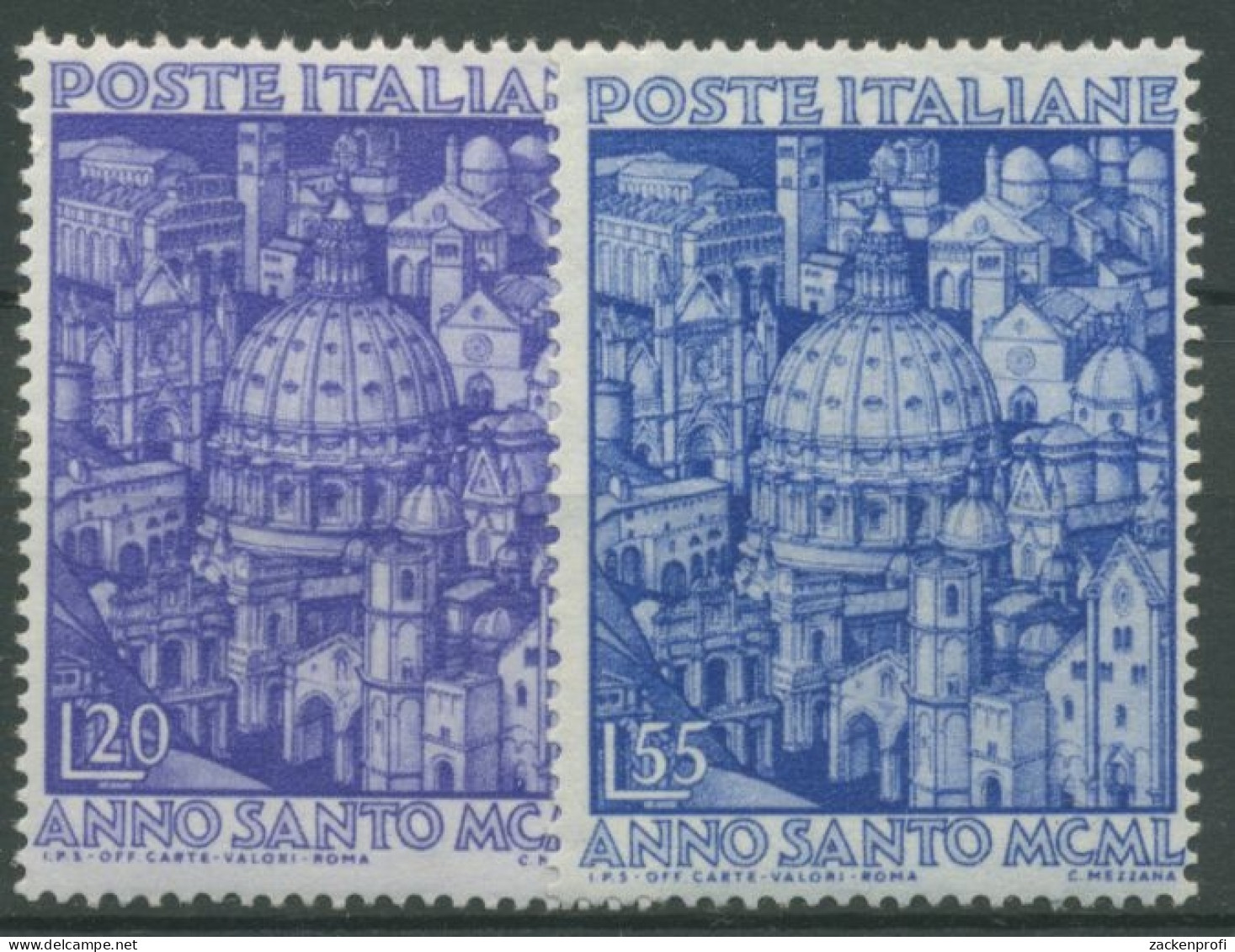 Italien 1950 Heiliges Jahr St.-Peter-Dom 793/94 Postfrisch - 1946-60: Ungebraucht