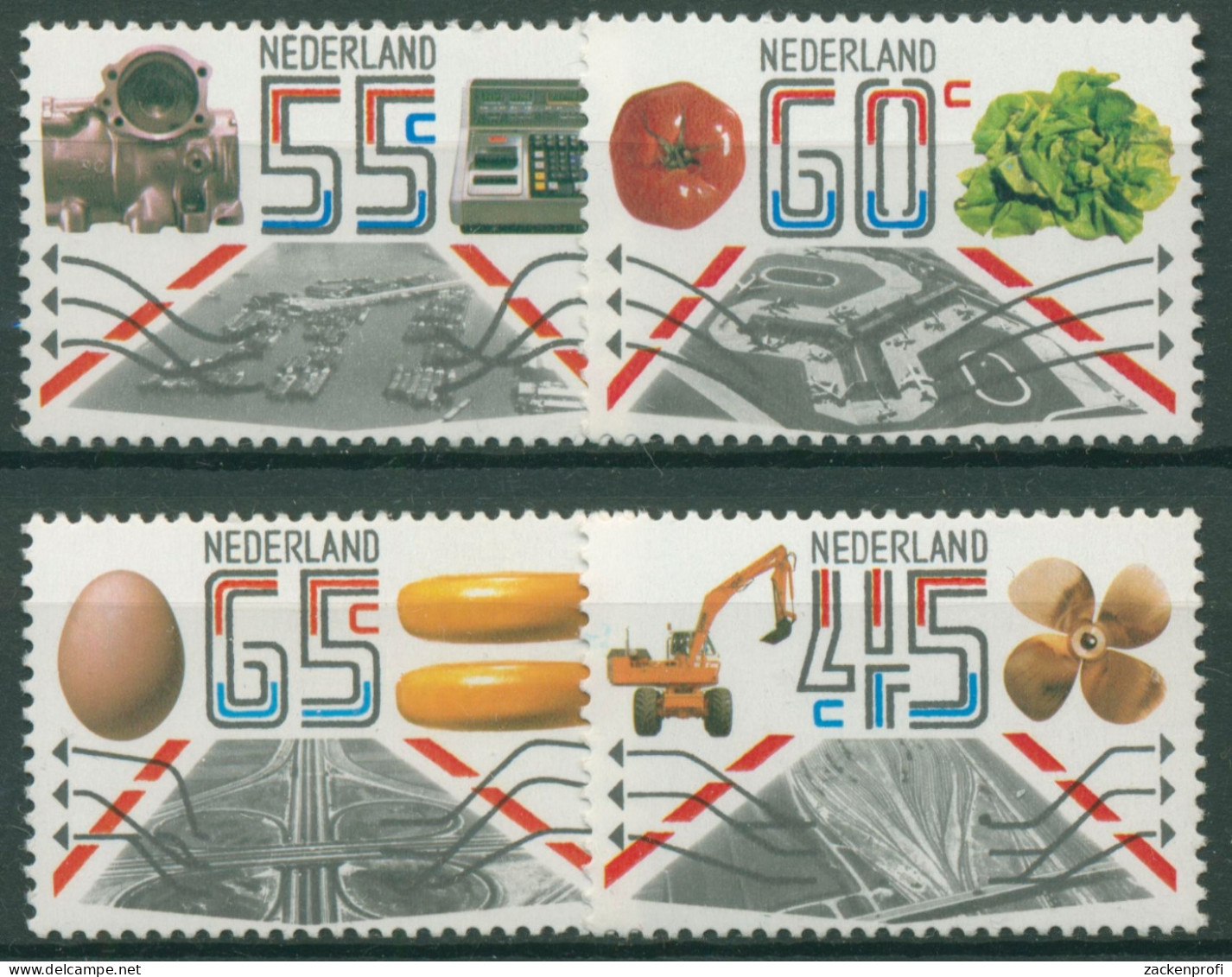 Niederlande 1981 Exportprodukte Aus Industrie, Landwirtschaft 1189/92 Postfrisch - Unused Stamps