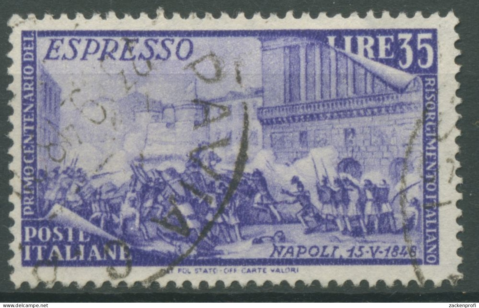 Italien 1948 100 Jahre Erhebung Von 1848 Kampf In Neapel 760 Gestempelt - 1946-60: Used