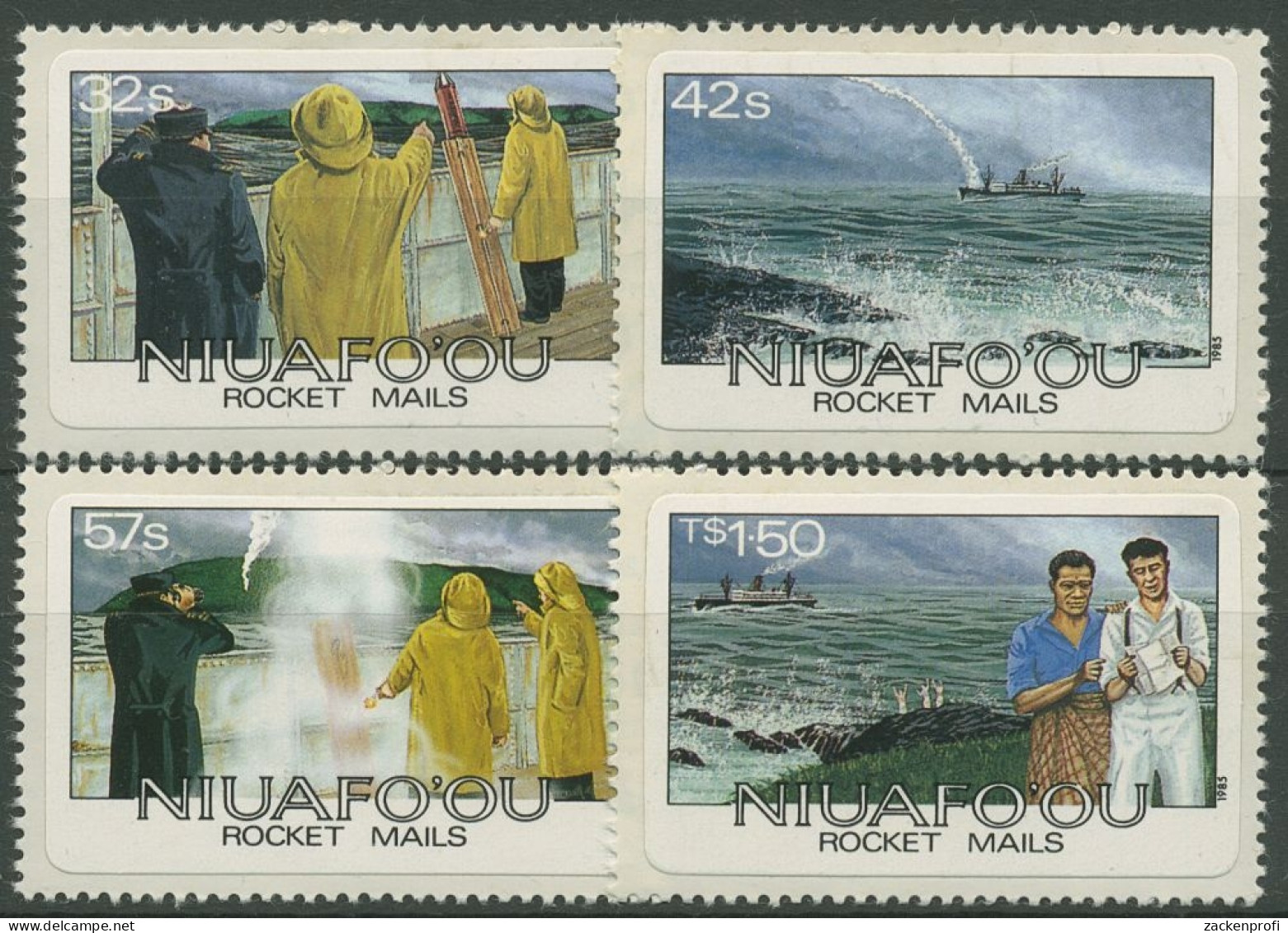 Niuafo'ou 1985 Raketenpost Schiffe 61/64 Postfrisch - Tonga (1970-...)