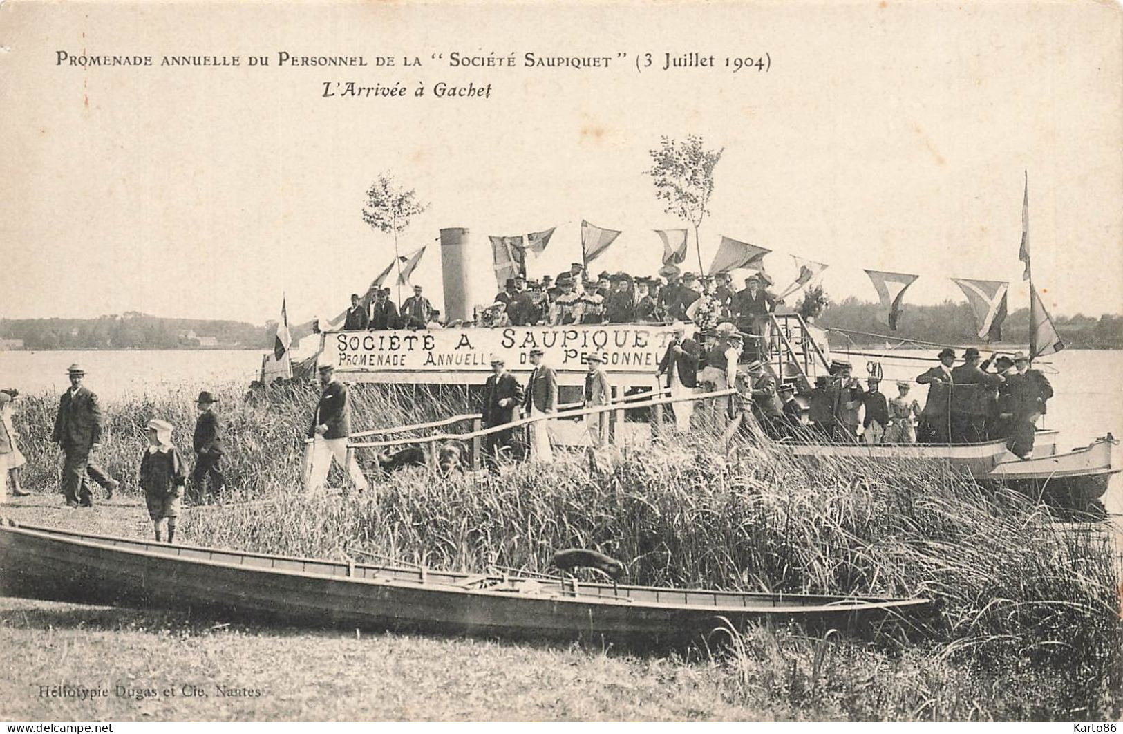 Gachet , La Chapelle Sur Erdre * Promenade Annuelle Du Personnel De La Socié SAUPIQUET 3 Juillet 1904 * Arrivée - Sonstige & Ohne Zuordnung