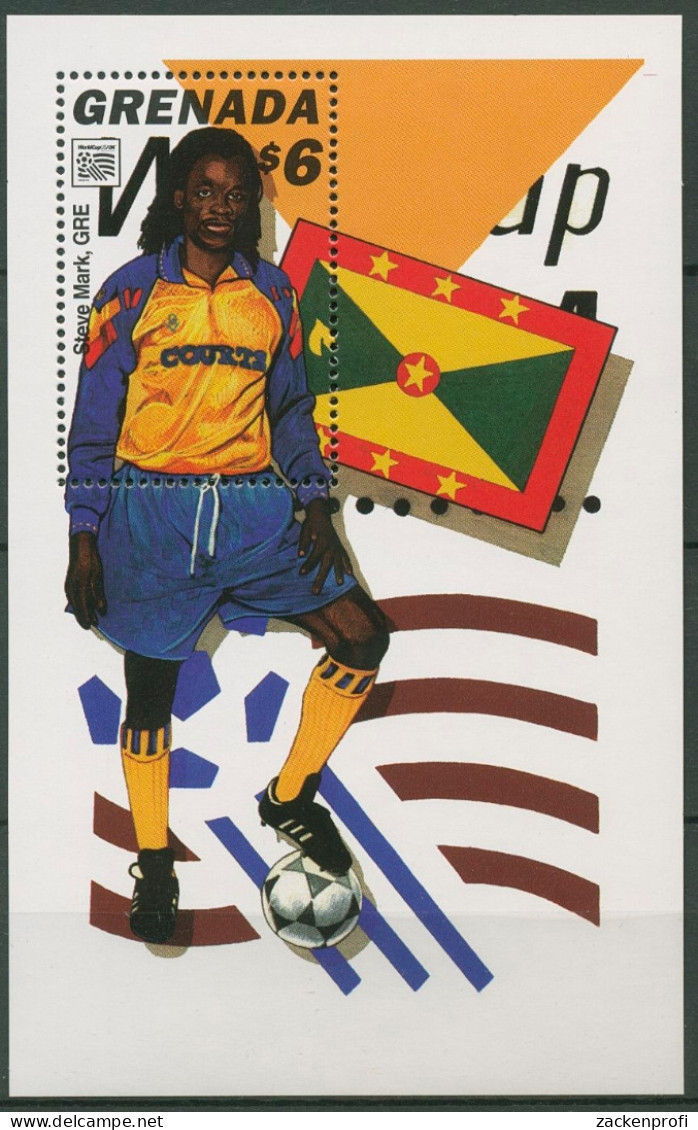 Grenada 1994 Fußball-WM Block 374 Postfrisch (C94560) - Grenada (1974-...)