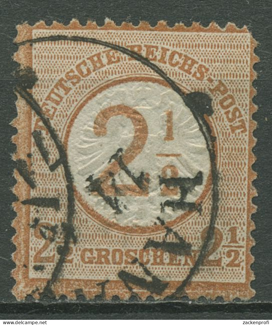 Deutsches Reich 1874 Adler Mit Aufdruck 29 Gestempelt, Zahnfehler - Gebraucht