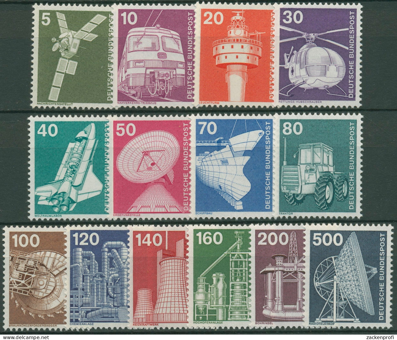 Bund 1975 Industrie Und Technik 846/59 Postfrisch - Unused Stamps