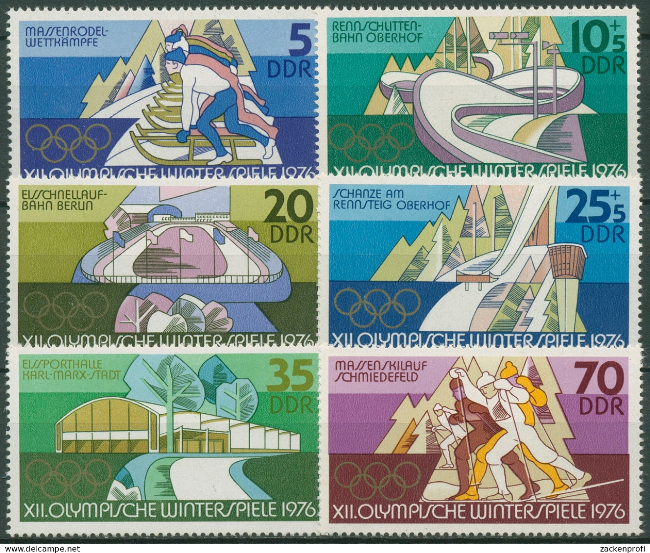 DDR 1975 Olympia'76 Winterspiele Innsbruck 2099/04 Postfrisch - Unused Stamps