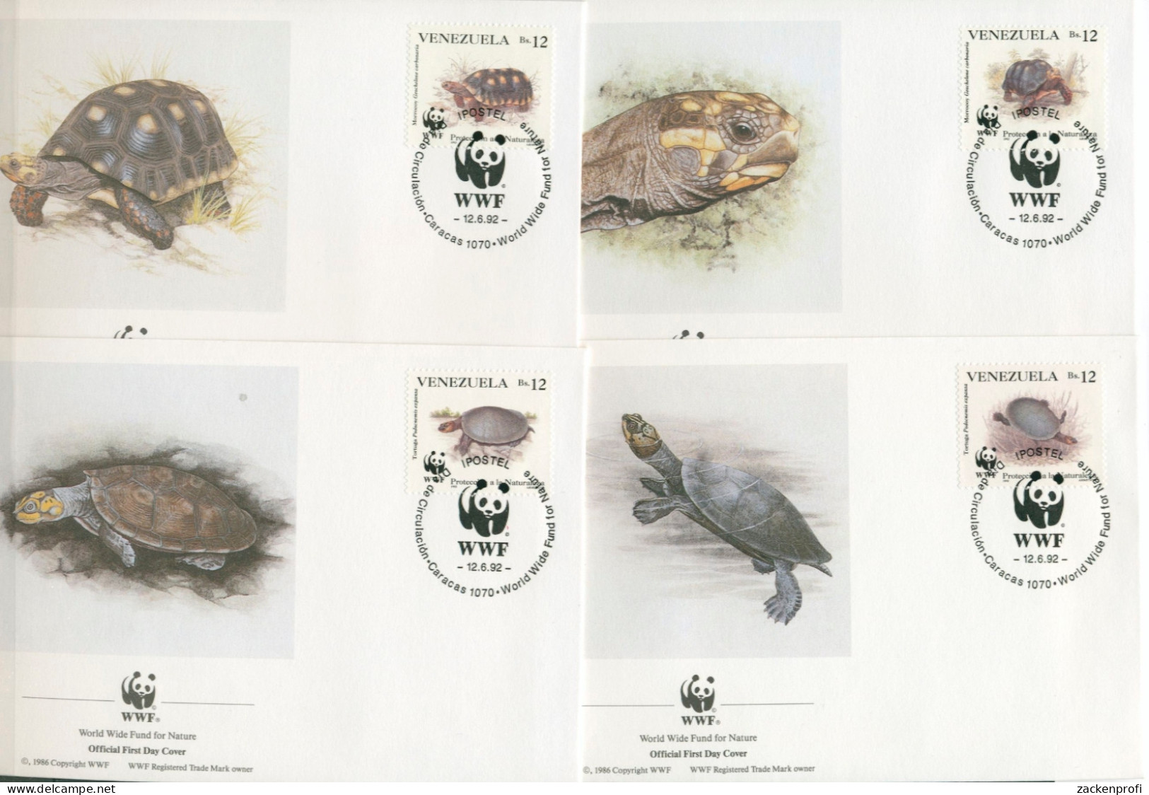 Venezuela 1992 WWF Schildkröten 2729/32 FDC (X30655) - Venezuela