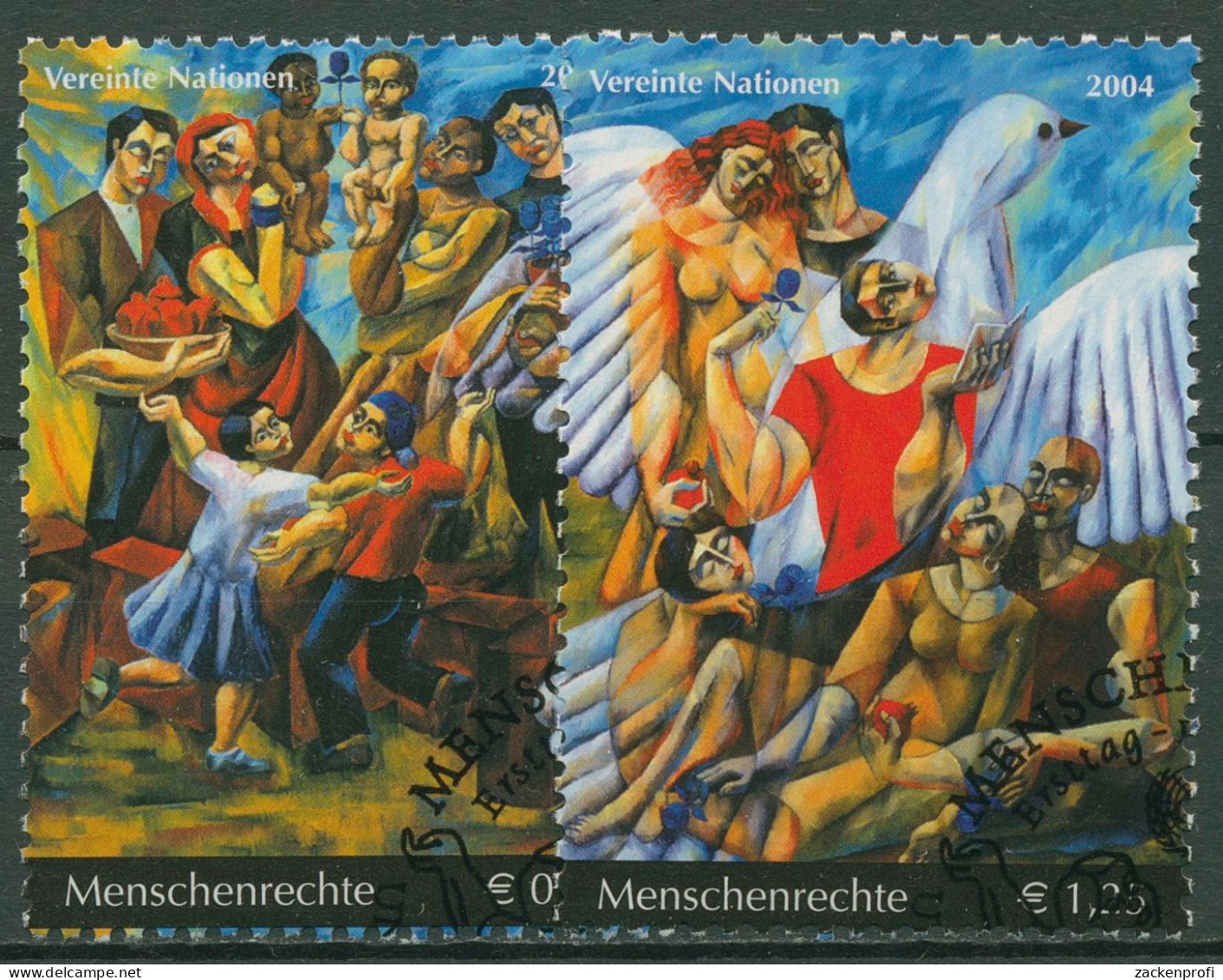 UNO Wien 2004 Menschenrechte Erziehung Gemälde 430/31 Gestempelt - Used Stamps