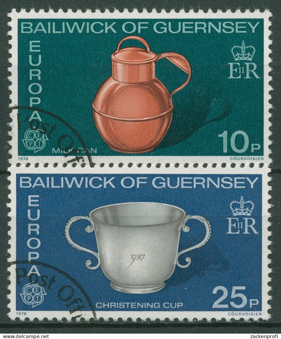 Guernsey 1976 Europa CEPT Kunsthandwerk Gefäße 133/34 Gestempelt - Guernesey