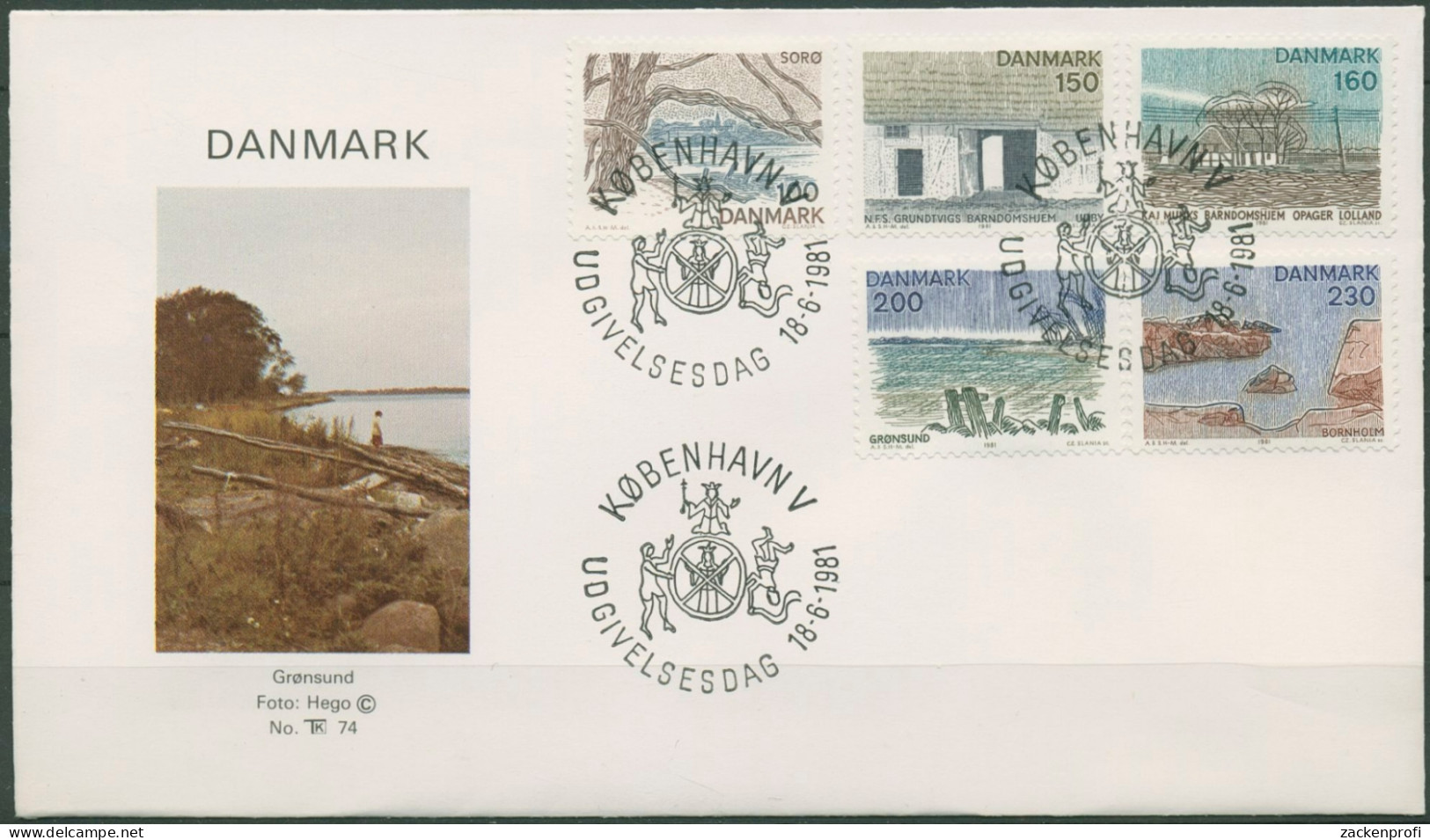 Dänemark 1981 Inseln Seeland Ersttagsbrief 733/37 FDC (X96626) - FDC
