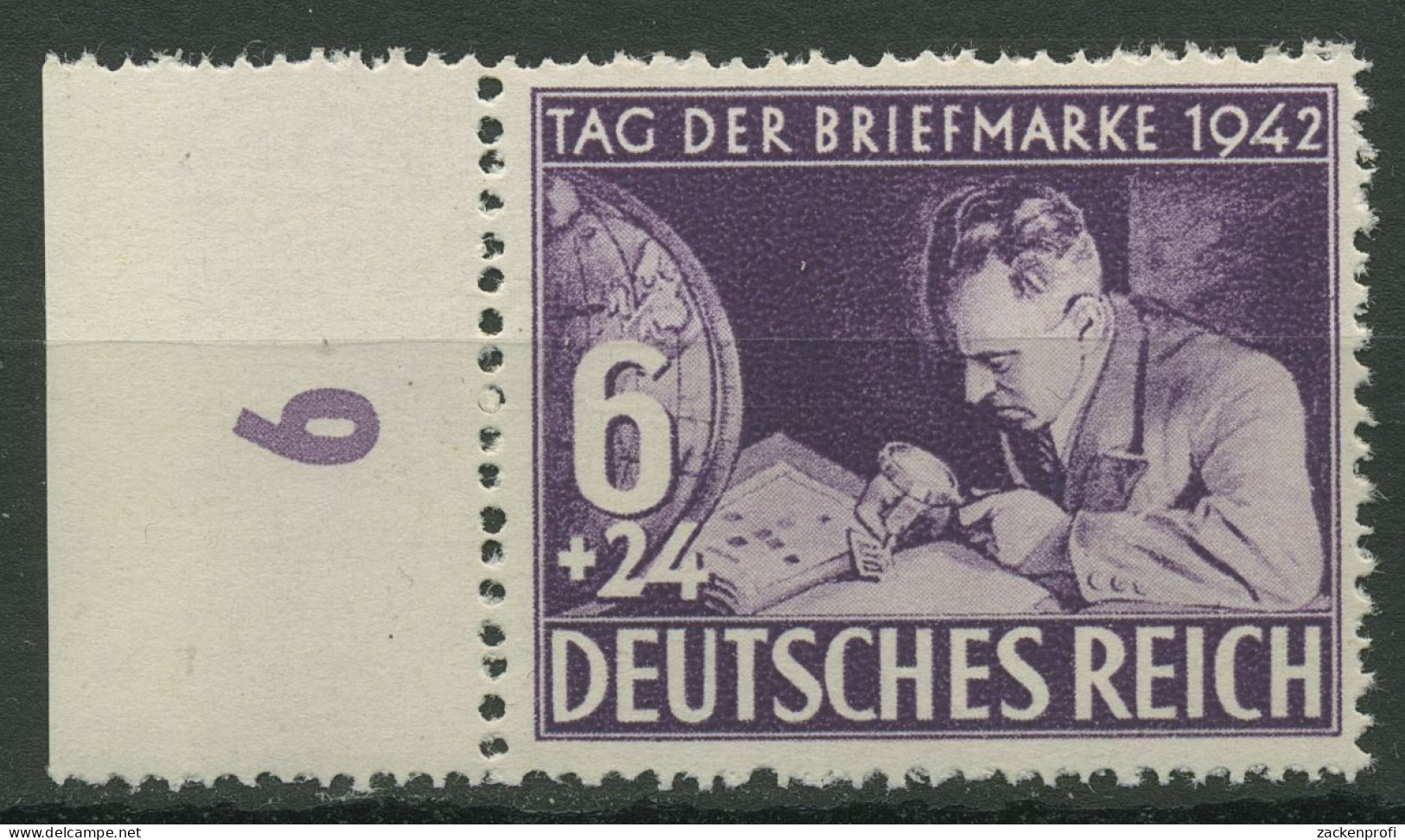 Deutsches Reich 1942 Tag Der Briefmarke 811 Seitenrand Links Postfrisch - Neufs