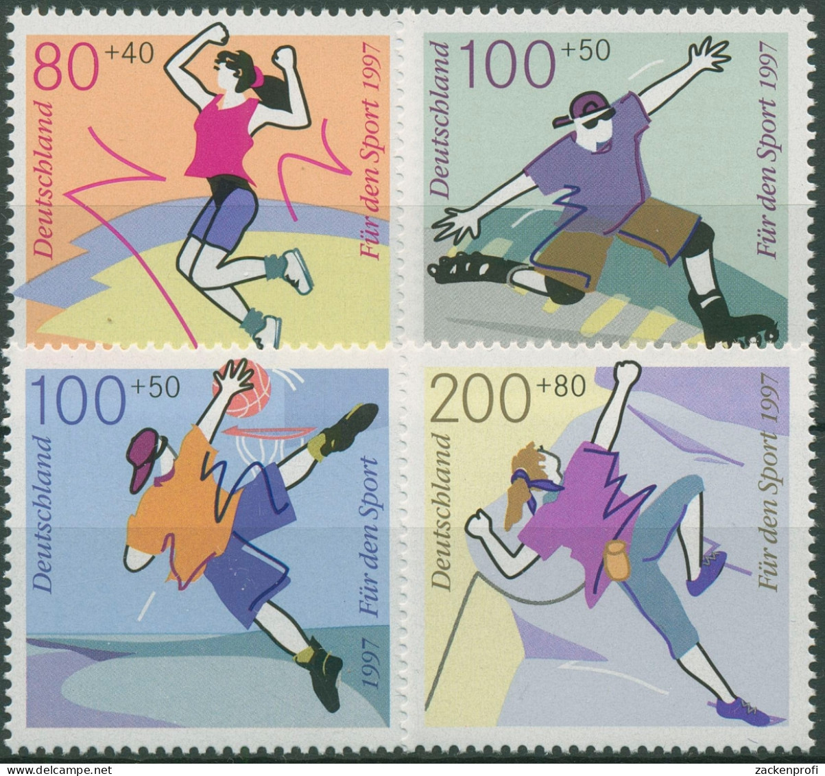 Bund 1997 Sporthilfe Fun-Sport 1898/01 Postfrisch - Unused Stamps