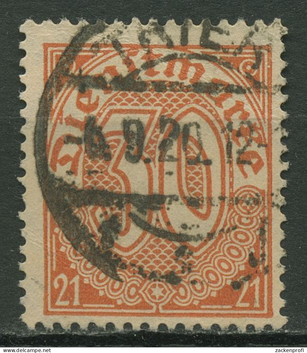 Deutsches Reich Dienstmarken 1920 Für Preußen D 20 Gestempelt Geprüft - Dienstmarken