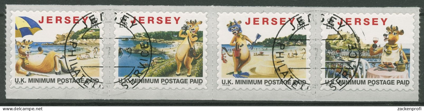 Jersey 1997 Freimarken Tourismus 4er-Streifen Gestempelt 773/76 II. (C90818) - Jersey