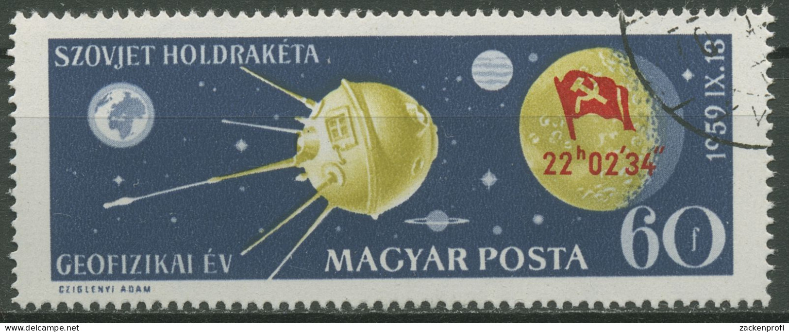 Ungarn 1959 Mondsonde Luna 1626 A Gestempelt - Used Stamps