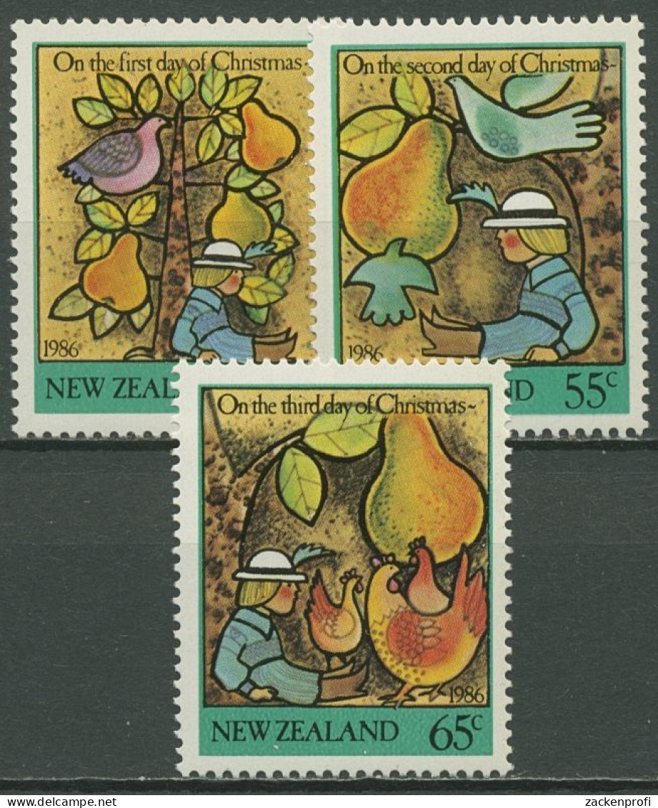 Neuseeland 1986 Weihnachten Vögel Birnbaum 971/73 Postfrisch - Ungebraucht