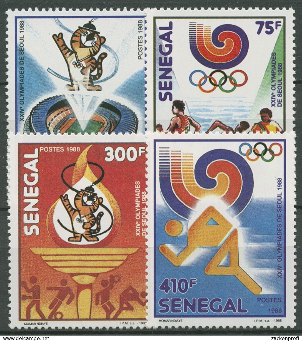 Senegal 1988 Olympische Sommerspiele Seoul Schwimmen 983/86 Postfrisch - Senegal (1960-...)