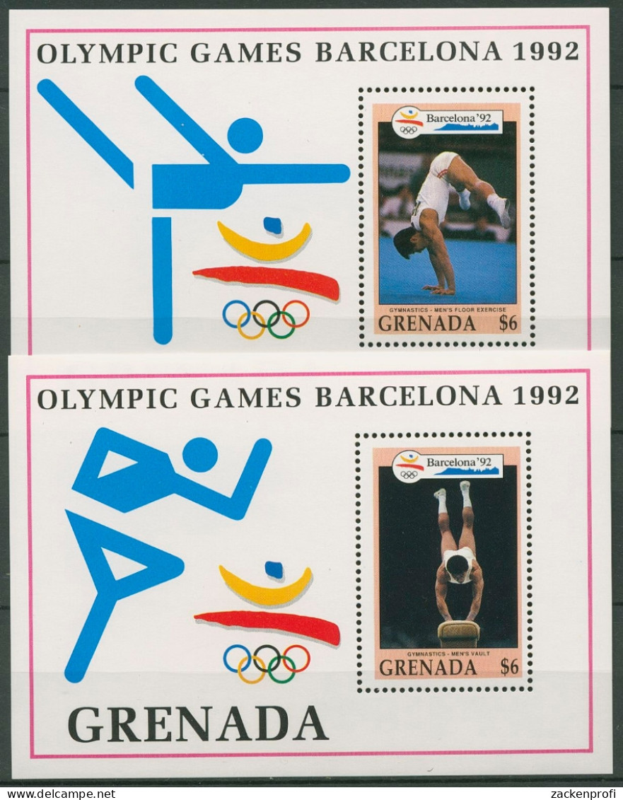 Grenada 1992 Olympia Barcelona Turnen Block 309/10 Postfrisch (C94553) - Grenada (1974-...)