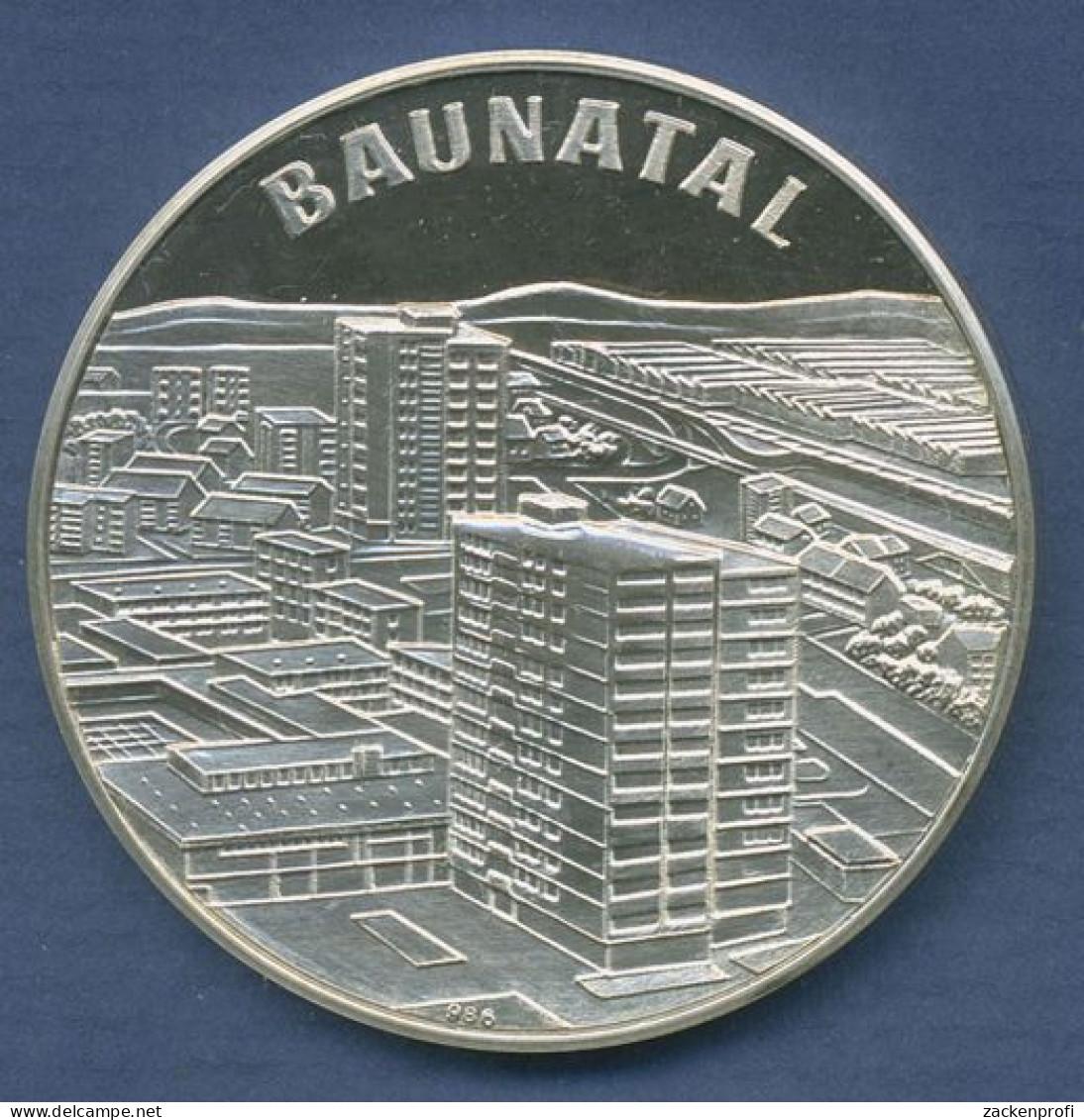 Stadt Baunatal, Silbermedaille O. J., 40 Mm, 30,11 G, PP (m3551) - Altri & Non Classificati