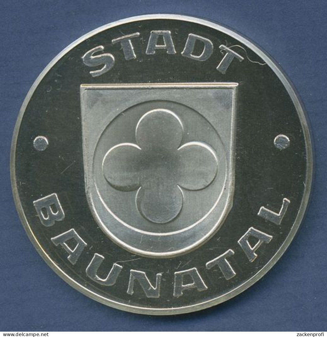 Stadt Baunatal, Silbermedaille O. J., 40 Mm, 30,11 G, PP (m3551) - Andere & Zonder Classificatie