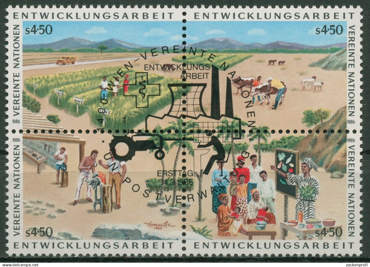 UNO Wien 1986 Entwicklungsprogramm Landwirtschaft 56/59 ZD Gestempelt - Used Stamps