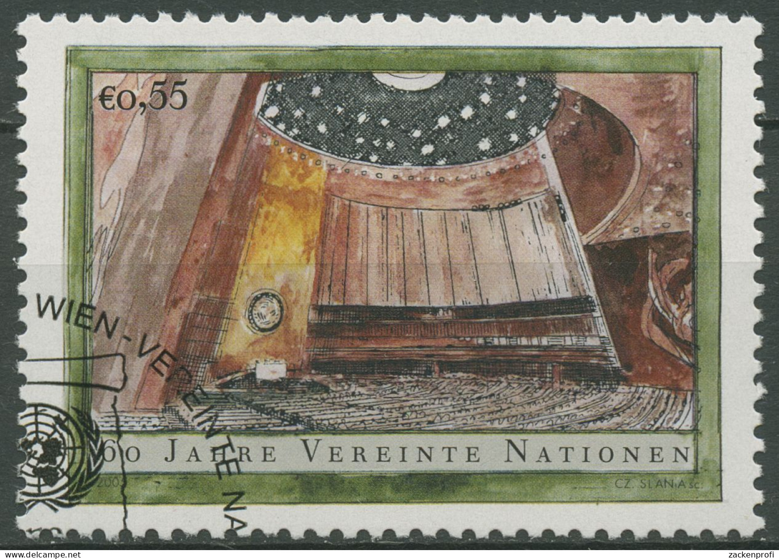 UNO Wien 2005 60 Jahre Vereinte Nationen Sitzungssaal 432 Gestempelt - Used Stamps