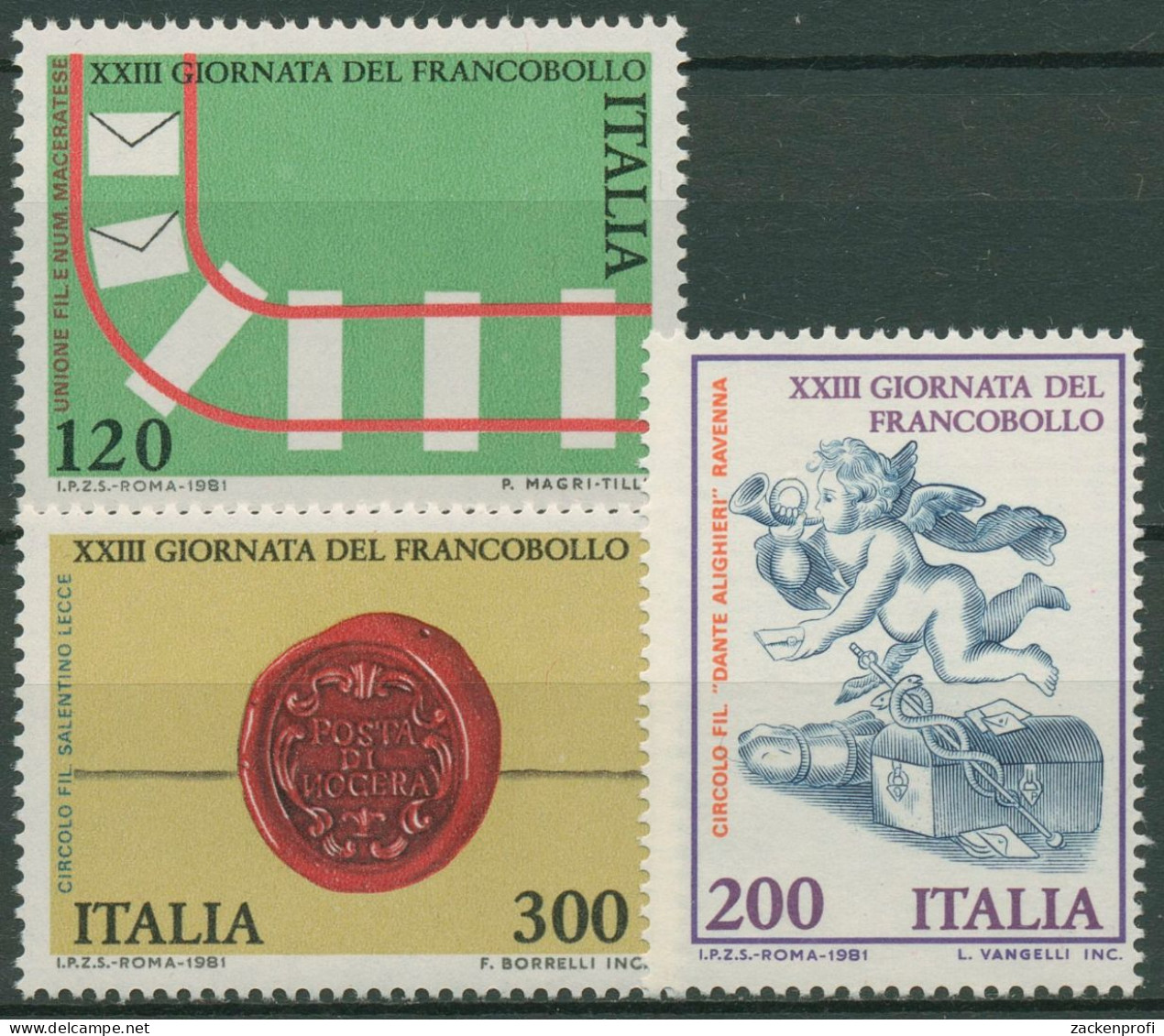Italien 1981 Tag Der Briefmarke 1784/86 Postfrisch - 1981-90: Neufs