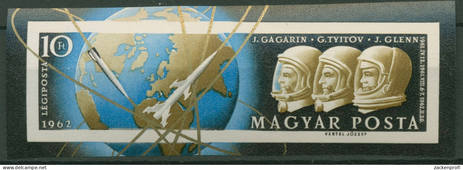 Ungarn 1962 Weltraumfahrt J.Gagarin Blockeinzelmarke 1818 B Postfrisch - Neufs