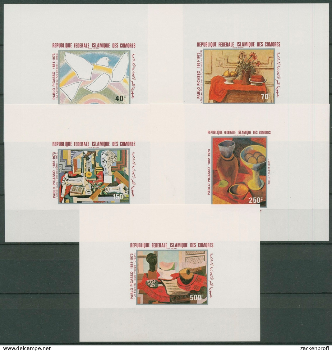 Komoren 1981 Pablo Picasso Gemälde 620/24 B Blocks Postfrisch (C29786) - Comores (1975-...)